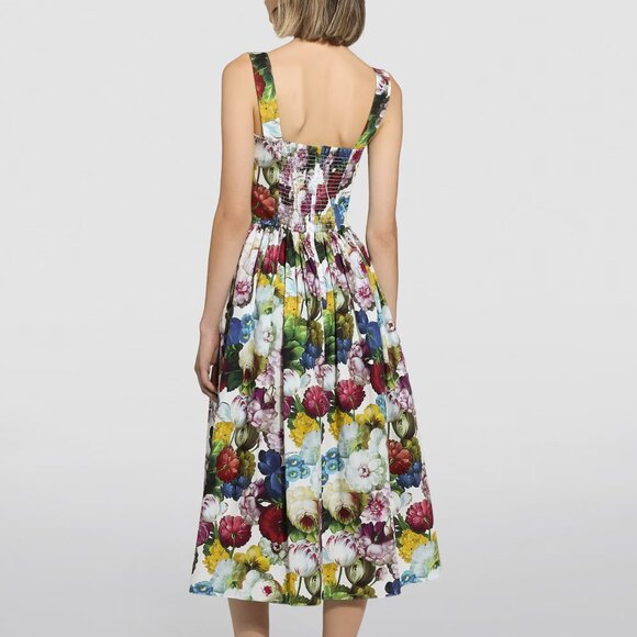 DOLCE & GABBANA Night Flower Print Bustier Dress - Picture 2 of 11